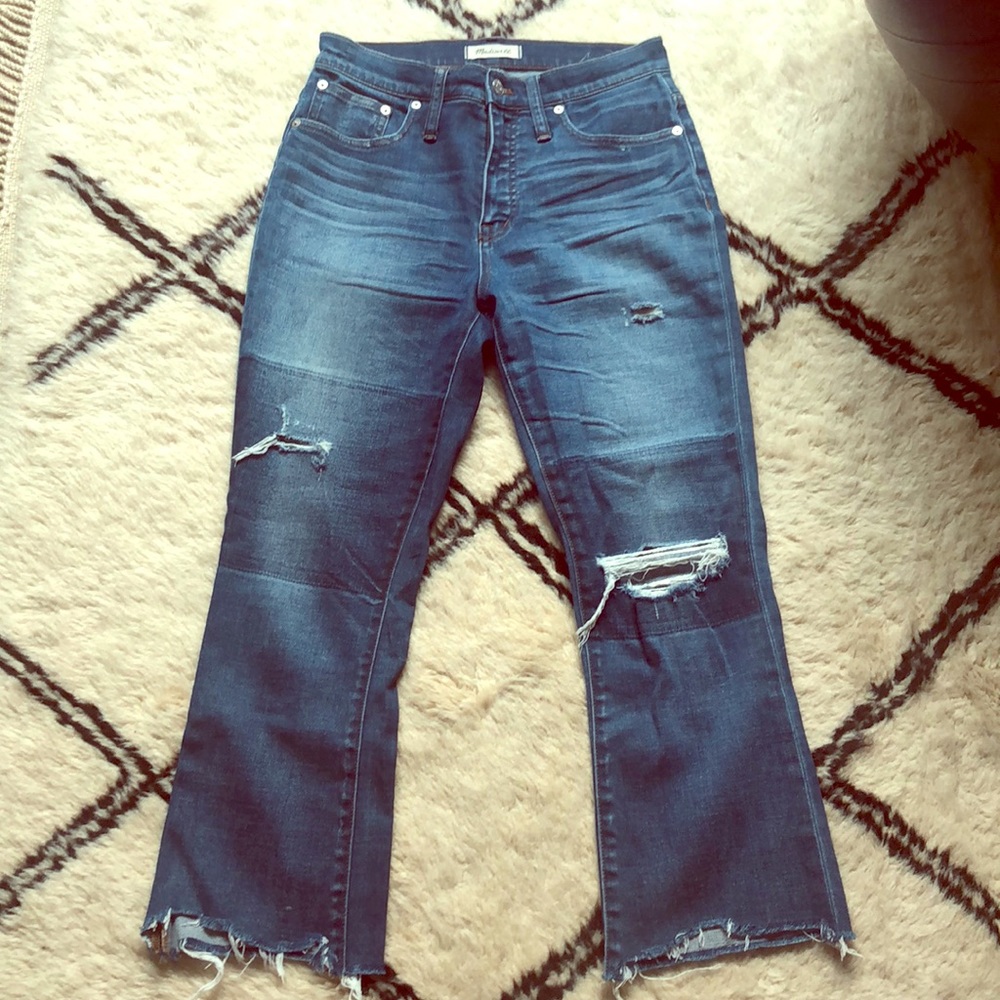 MADEWELL DISTRESSED CROP JEANS